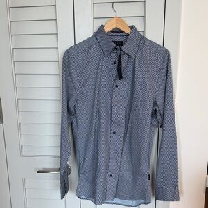 NWT Ted Baker London Navy Geometric Button Down Shirt
